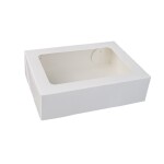 Cake star krabička na makronky nebo cukroví bílá 23 x 18 x 5 cm (na 12 kusů)