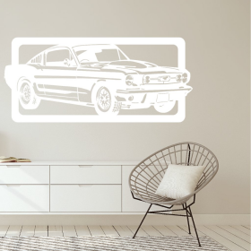 Samolepka Ford Mustang Barva: bílá, Velikost: 60 x 26 cm