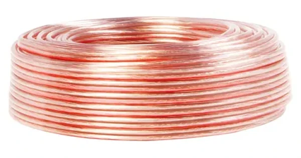 LogiLink reproduktorový kabel průhledný / Kabel / 50 m / 2x 0,75 mm2 / nestíněný (CA1077)