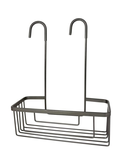 Gedy - SMART polička do sprchy závěsná, na baterii, 300x375x120 gun metal 248981