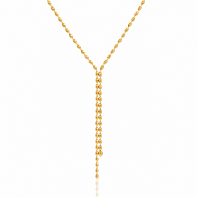 ELENYS Sway – pozlacený náhrdelník 18K žluté zlato Délka: 44+5 cm / max. 49 cm