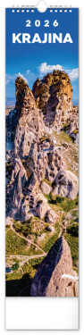 Nástěnný kalendář vázankový/kravata 2026 NOTIQUE - Krajina, 12 x 48 cm