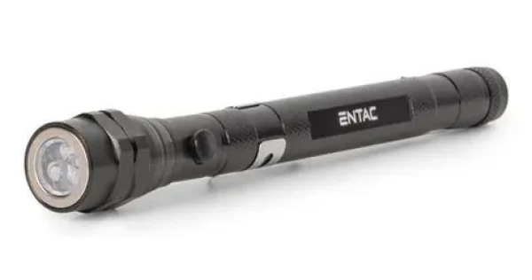 Entac svítilna s teleskopickým krkem černá / Svítilna / LED 1W / 30 lm / 4x LR44 / IP44 (EFL-1W-FLEX-ALU)