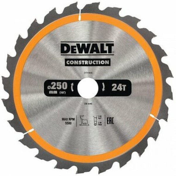 DeWALT DT1956 Pilový kotouč 250x30mm, 24zubů, ATB 10°