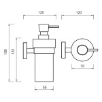 Nimco Unix nerez brus dávkovač tekutého mýdla pumpička broušená nerez UNM 13031W-T-10 UNM 13031W-T-10