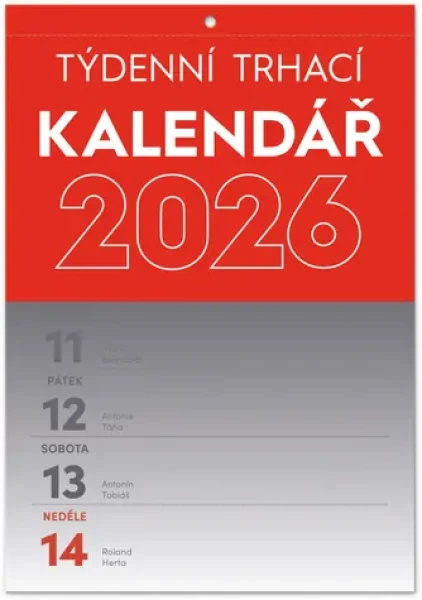 NOTIQUE Nástěnný kalendář Trhací týdenní 2026, A5 (PGN-35723)