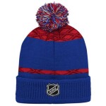 Outerstuff Dětská zimní čepice New York Rangers NHL Puck Pattern Cuffed Pom