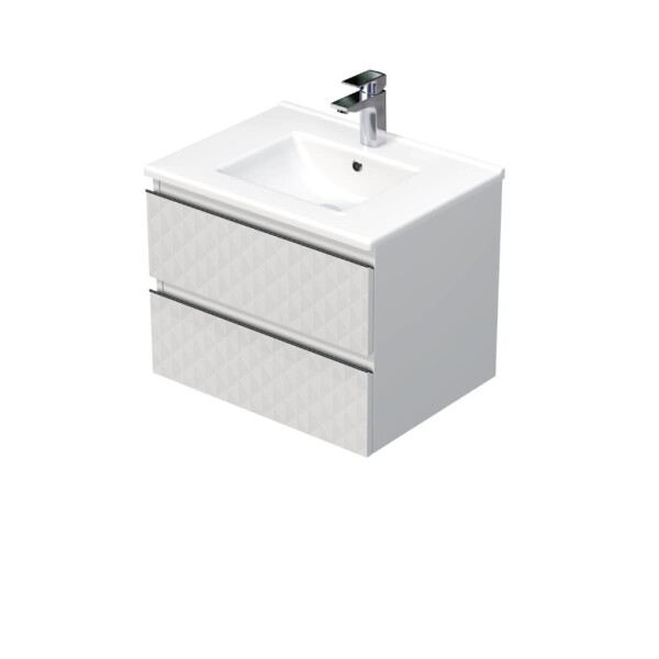 Koupelnová skříňka s umyvadlem SAT Cube Way 60x47,5x46 cm bílá mat CUBE3D602ZBMOD CUBE3D602ZBMOD
