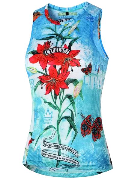 Spodní vrstva CYCOLOGY Tiger Lily, aqua, dámské (Motiv Tiger Lily, velikost M)