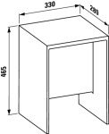 Laufen - Kartell Stolička 33x28x47 cm, oranžová H3893300820001