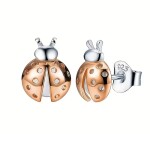 Stříbrné náušnice Beruška – stříbro 925/1000, Stříbrná