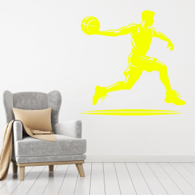 Samolepka Basketbal Barva: žlutá, Velikost: 40 x 39 cm