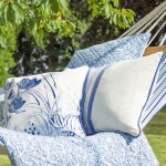 GREEN GATE Prošívaný povlak na polštář Linea Blue 50 x 50 cm, modrá barva, textil