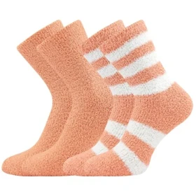 BOMA Ponožky dámské žinylkové SVĚTLANA 2pack KORÁLOVÉ 35-41 118606