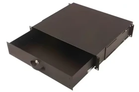 Digitus 19" uzamykatelný zásobník na dokumenty 2U černá / Zásobník na dokumenty / nosnost do 25 kg / ocelový plech (DN-19 KEY-2U-SW)