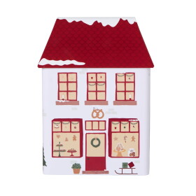 Ib Laursen Plechová dóza House Bakery, červená barva, kov