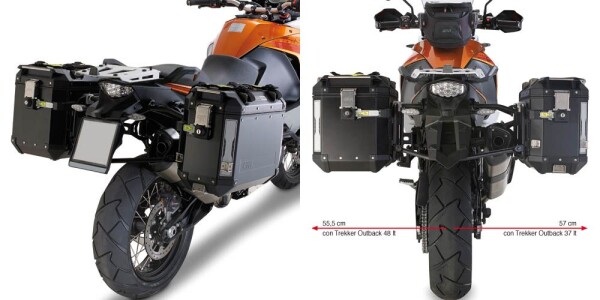 Pl7705Cam trubkový nosič Ktm 1050 A./1290 Super Adv. pro hliníkové boční kufry Trekker Outback