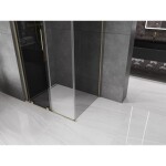 MEXEN/S - Velar L sprchový kout, posuvné dveře 100 x 90, grafit, zlato 871-100-090-43-50