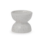 Storefactory Keramický svícínek Högalid Vanilla 9 cm, šedá barva, bílá barva, keramika