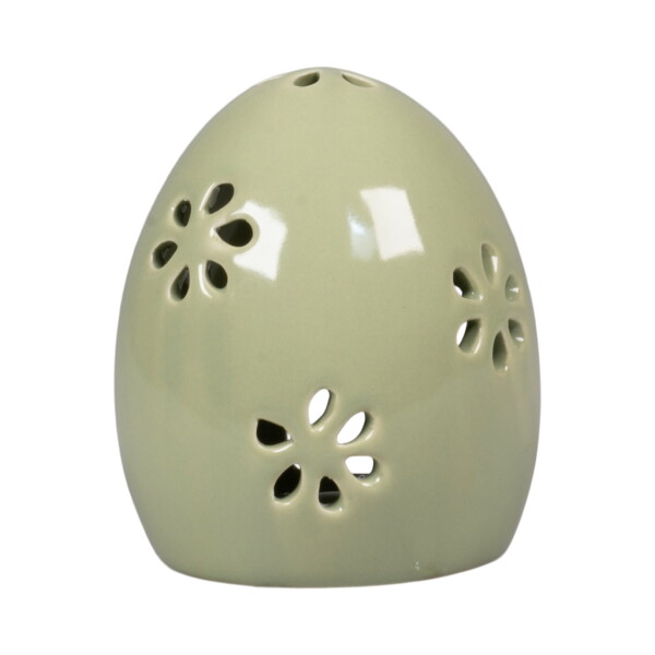 Det Gamle Apotek Keramický svícen Happy Easter Egg Green, zelená barva, keramika