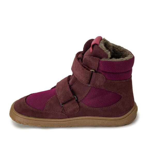Dívčí zimní barefoot boty TEX WINTER Bordeaux, Froddo, G3160233-7, červená - 25