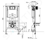 VILLEROY & BOCH - ViConnect Předstěnová instalace pro závěsné WC, 98 cm, se splachovací nádržkou pod omítku 92247800