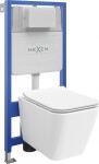 MEXEN/S - WC předstěnová instalační sada Fenix Slim s mísou WC Cube + sedátko softclose, bílá 61030924000