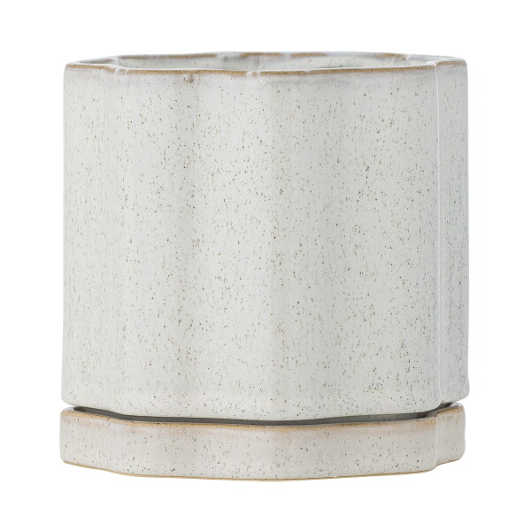 Bloomingville Keramický obal na květináč Argyle Ø 13 cm, béžová barva, keramika