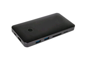 IcyBox IB-DK2108M-C 8v1 Hub s M-Key slotem černá / 2x USB-C / 3x USB / microSD SD čtečka / HDMI (60794)