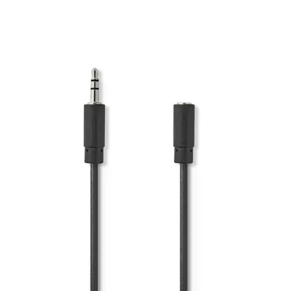 Nedis Stereo Audio kabel jack 3.5 mm (M) - jack 3.5 mm (F) 2.00 m černá (CAGB22050BK20)