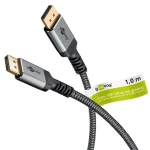 Goobay DisplayPort 2.1 šedá / Kabel DisplayPort / DP - DP / 54 Gbit/s / 1 m (75679)