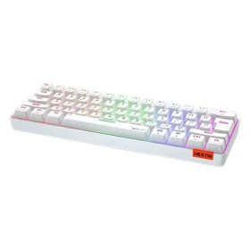 Meetion HESTIA bílá / Herní klávesnice / mechanická / OUTEMU Blue / USB-C / US layout (MK005)