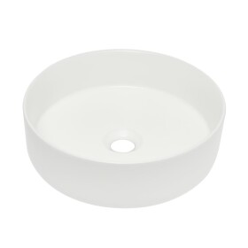 Umyvadlo na desku SAT Mood 36x36 cm bílá matná bez otvoru pro baterii, bez přepadu SATM3636MW SATM3636MW