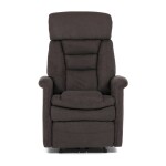 Polohovací křeslo, elektrické zabudované ovládání, hnědá, látka, TV-925 BR2