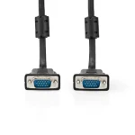 Nedis VGA kabel černý / Kabel / VGA-VGA / Poniklované konektory / 5 m / Max. 1280x768 (CCGL59000BK50)