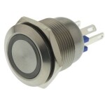 C & K Switches U811J85W3GE223 tlačítko 120 V, 28 V/DC 1 A 1x zap/(zap) červená (š x v) 15.24 mm x 12.70 mm 1 ks Bulk