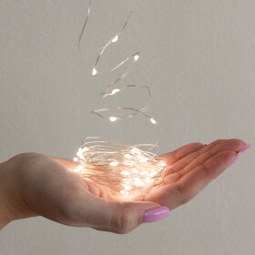 Světelný LED řetěz 40 světýlek délka 4 m Star Trading Dew Drop - stříbrný