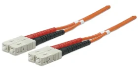 Intellinet oranžová / Optický kabel SC - SC / Multimód OM2 / Duplex / 2m (470018)