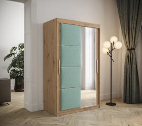 Šatní skříň Abi Tapi Barva korpusu: Dub artisan, Rozměry: 150 cm, Dveře: Manila 11