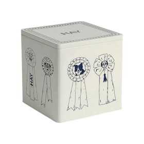 HAY Plechová dóza na granule Blue Large, modrá barva, kov