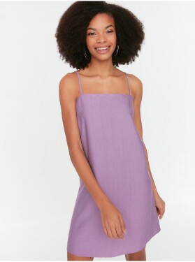 Světle fialové dámské krátké šaty na ramínka Trendyol - Dámské
