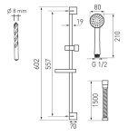 NOVASERVIS - Sprchová souprava chrom KIT03,0