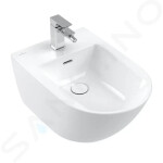 VILLEROY & BOCH - Subway 3.0 Závěsný bidet 560x375 mm, s přepadem, otvor pro baterii, CeramicPlus, alpská bílá 447000R1