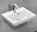 VILLEROY & BOCH - Subway 3.0 Umývátko 500x400 mm, s přepadem, otvor pro baterii, CeramicPlus, Stone White 437050RW