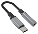 FIXED Link Space Gray / Redukce / USB-C na 3,5mm jack / hliníkové tělo / DAC (FIXA-CJ-GR)