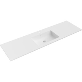 MEXEN - Otis umyvadlo zapuštěné do desky 161 x 46,5, bílá mat 25181601