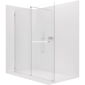 CERANO Sprchová zástěna Walk-in Medin L/P - 8 mm - chrom, transparentní sklo - 170x195 cm - dvoudílná posuvná