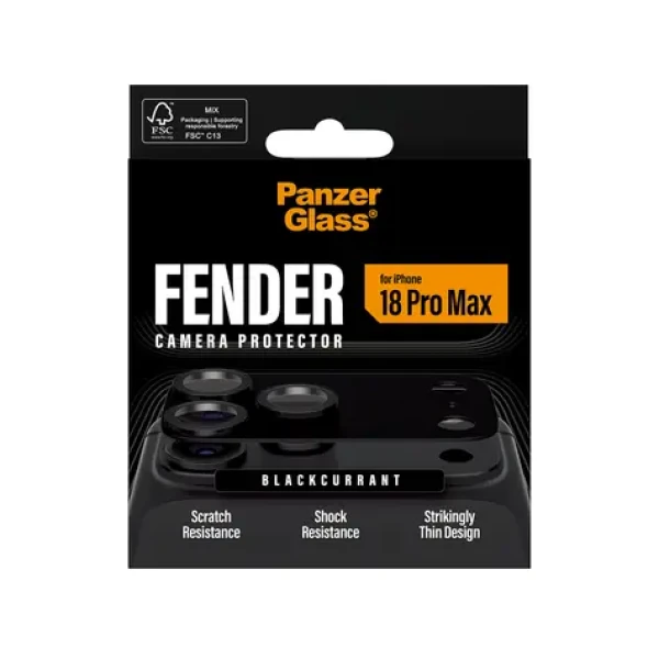 PanzerGlass Fender / Ochranný kryt fotoaparátu / Apple iPhone 18 Pro Max / Silikon / Průhledná (PG98897)