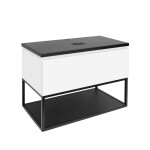 Koupelnová skříňka s krycí deskou SAT B-Way 59x50x45 cm bílá lesk BWAY60WZF BWAY60WZF