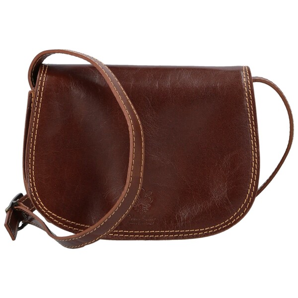 Dámská kožená crossbody taška Luren, hnědá